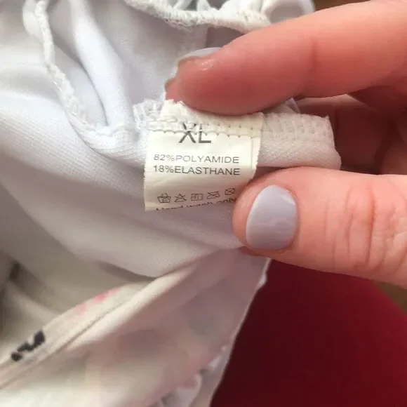 Floral high neck tankini, XL - Picture 4 of 4